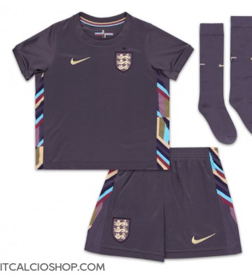 Inghilterra Seconda Maglia Bambino Europei 2024 Manica Corta (+ Pantaloni corti)